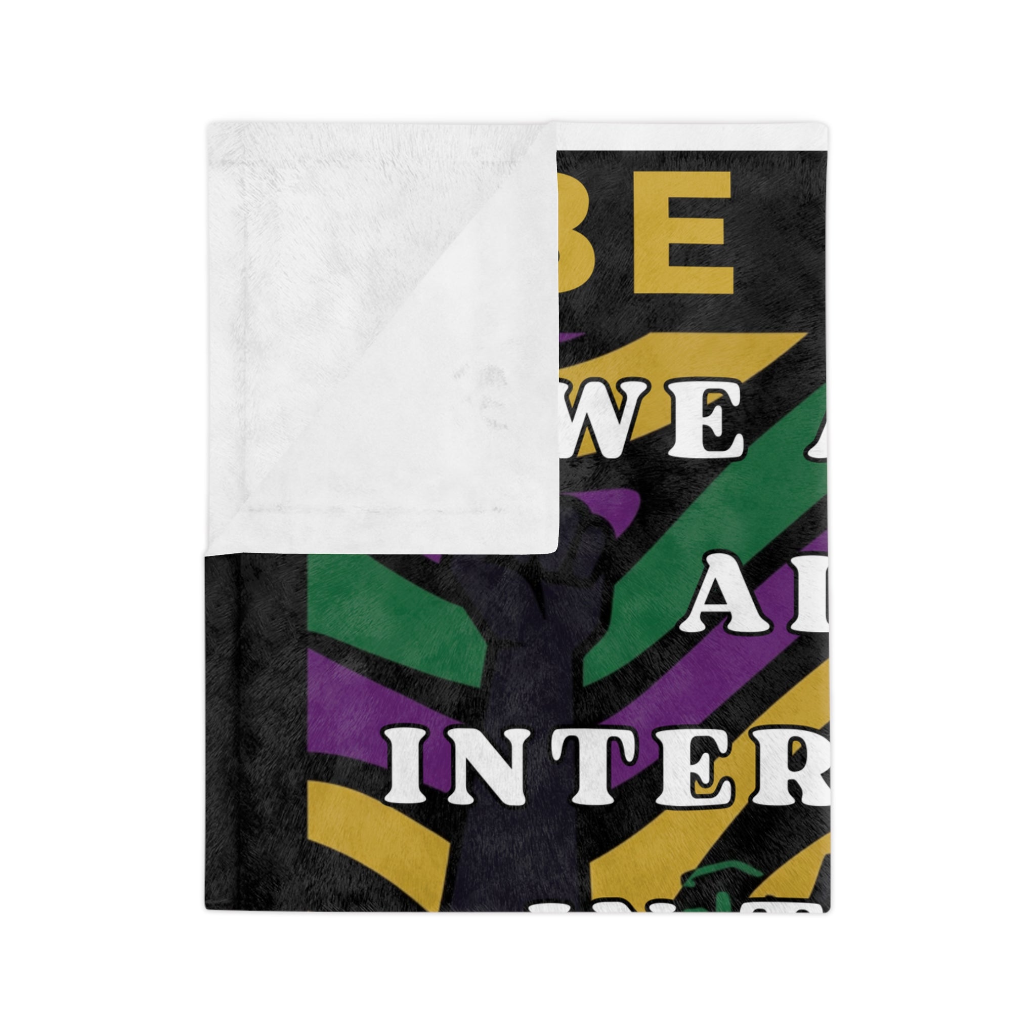 Velveteen Microfiber Blanket - "Vibe High" Inspirational Tapestry Design (Stand for Something)