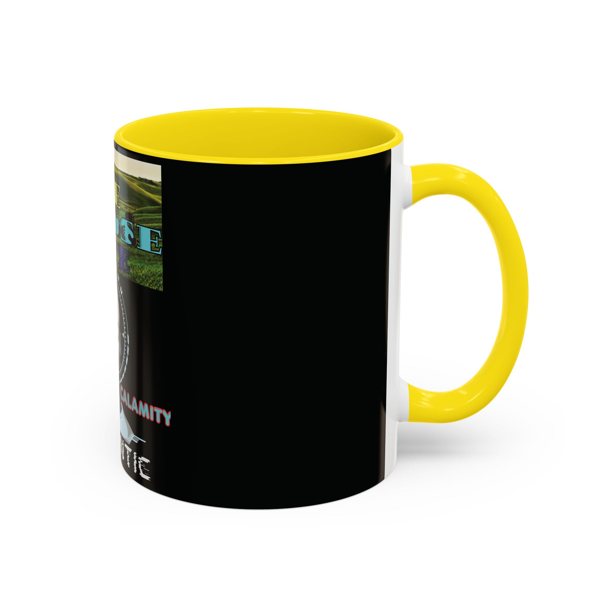 We Choose Life Accent Coffee Mug — Sci‑Fi Robot Design, Authentic CalamityVirtual Theme (11/15oz)