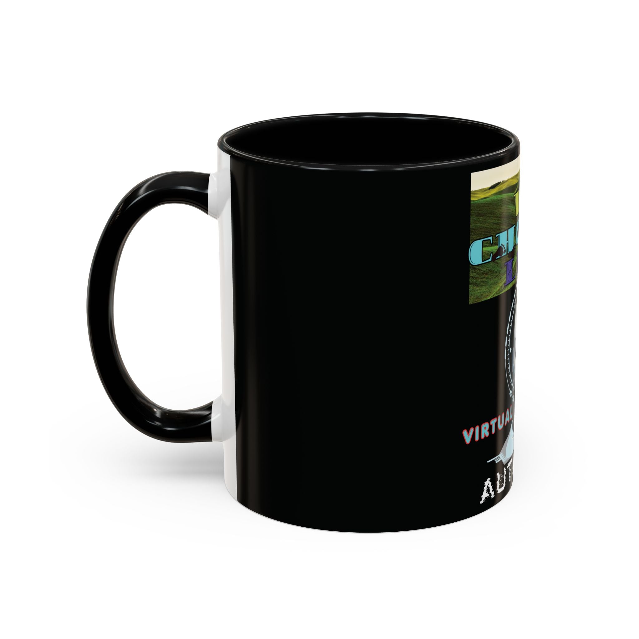 We Choose Life Accent Coffee Mug — Sci‑Fi Robot Design, Authentic CalamityVirtual Theme (11/15oz)