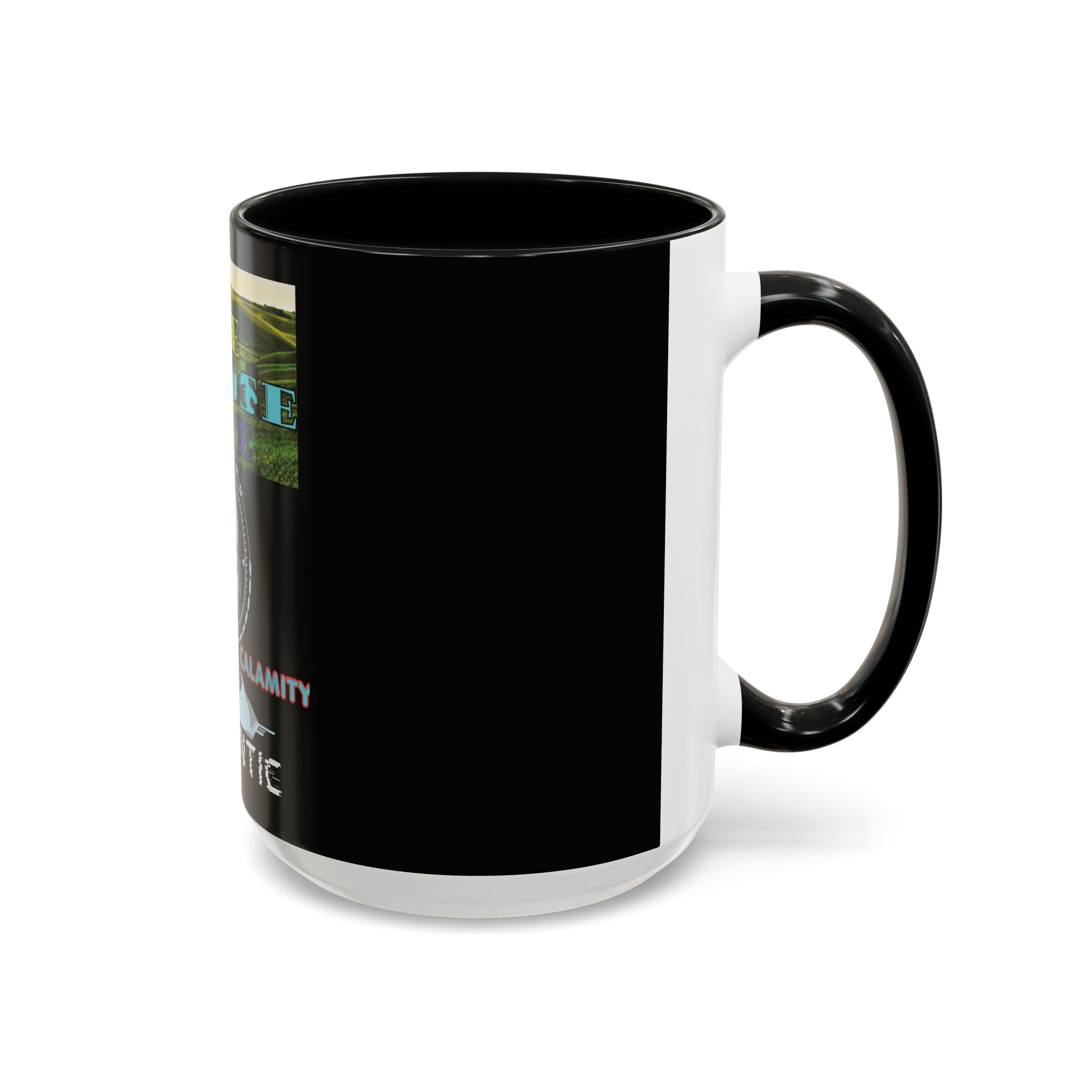 We Choose Life Accent Coffee Mug — Sci‑Fi Robot Design, Authentic CalamityVirtual Theme (11/15oz)